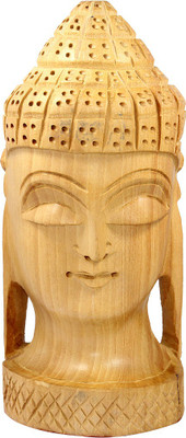 

Bhavikaa Buddha Decorative Showpiece - 13 cm(Wooden, Brown)