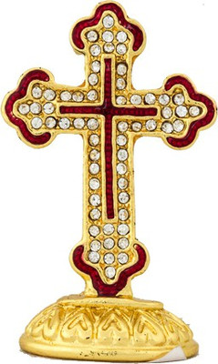

Nilgiri Touch Cross Decorative Showpiece - 4.3 cm(Gold Plated, Gold)
