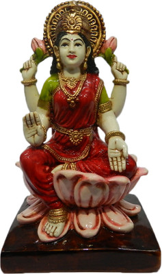 

The Nodding Head Lakshmi Devi Goddess of Wealth Statue Decorative Showpiece - 19 cm(Polyresin, Multicolor)