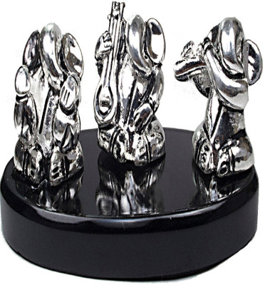 

Meera Marketing Decorative Showpiece - 4 cm(Silver Plated, Black)