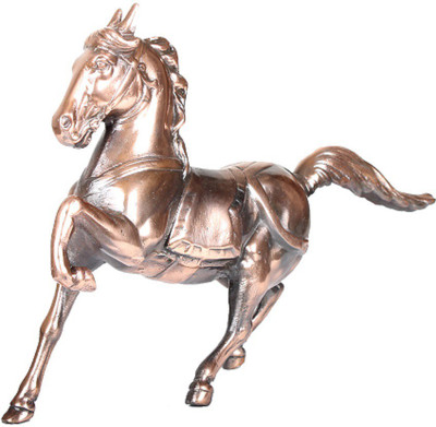 

Apkamart Hand Crafted Metal Horse - 13 Inch - Handicraft Decorative Piece for Table Room Decor and Gifts Decorative Showpiece - 27 cm(Cast Iron, Copper)