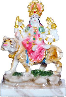 

VAAH Maa Durga Marble Murti Decorative Showpiece - 15 cm(Polyresin, Multicolor)