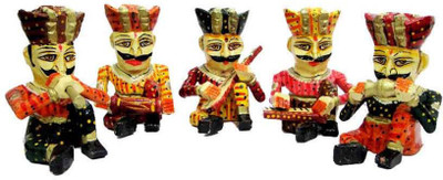

Excellent Enterprises Rajasthani Musician Babla Set Decorative Showpiece - 10 cm(Wooden, Multicolor)