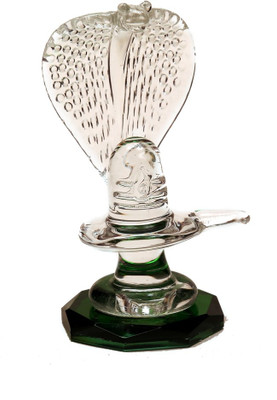 

Bgroovy Shivling Showpiece Decorative Showpiece - 10.5 cm(Crystal, Green, Clear)