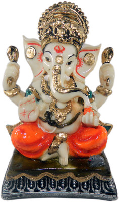

Morpankh Art Vastu Fengshui Religious Idols of Lord Ganesh Premium Statue Decorative Showpiece - 16 cm(Polyresin, Multicolor)