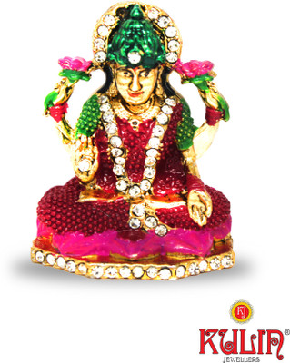 

Kulin Goddess Laxmi Idol For Car Dashboard | Home Decor | Gifting Decorative Showpiece - 5 cm(Gold Plated, Multicolor)