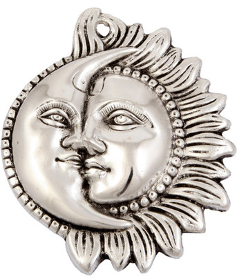

JaipurCrafts Decorative Sun and Moon Decorative Showpiece - 17.78 cm(Aluminium, Silver)