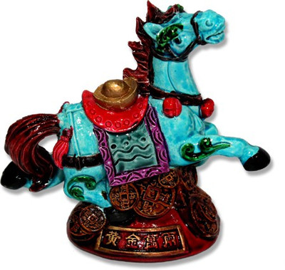 

7 Ocean Fengshui Running Horse Decorative Showpiece - 7 cm(Polyresin, Multicolor)