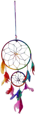 

DivyaMantra Dream Catcher Wall Decor Decorative Showpiece - 50 cm(Cotton, Multicolor)
