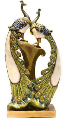 

X-Gift Aramani peacock couple Decorative Showpiece - 40 cm(Polyresin, Multicolor)