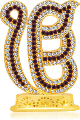 

Kulin Ek Onkar | Ik Onkar For Home | Office | Gifting Decorative Showpiece - 3.4 cm(Gold Plated, White)