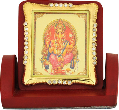 

Leganza Ganesh Dashboard Decorative Showpiece - 7 cm(Wooden, Multicolor)
