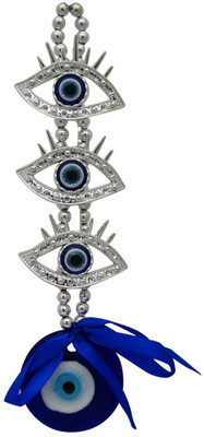 

Varanasi Enterprises Evil eyes for protection Decorative Showpiece - 26 cm(Polyresin, Multicolor)