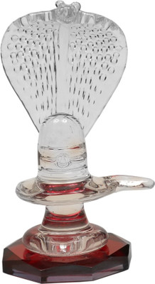 

Bgroovy Shivling Decorative Showpiece - 10.5 cm(Crystal, Red, Clear)