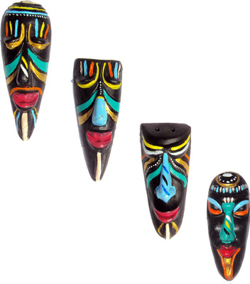 

Hand Artz Terracotta Handmade Wall Hanging Hawaian Mask Decorative Showpiece - 10 cm(Terracotta, Multicolor)