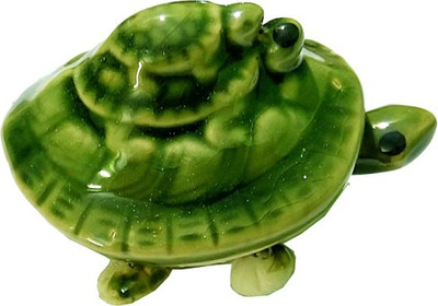 

CraftEra Decorative Showpiece - 7 cm(Porcelain, Green)