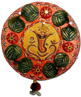 Anant Vighnaharta Ganesha Wall Hanging Showpiece - 8 cm(Wooden, Multicolor) available at flipkart for Rs.199
