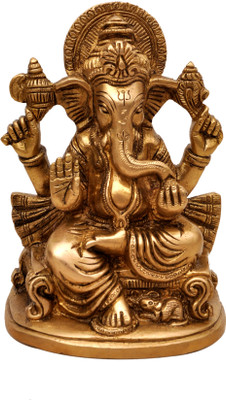 62% OFF on Aesthetic Decors Ganesh Sitting On Chair Decorative Showpiece - 13.5 cm(Brass, Gold) 62% OFF on Aesthetic Decors Ganesh Sitting On Chair Decorative Showpiece - 13.5 cm(Brass, Gold)
