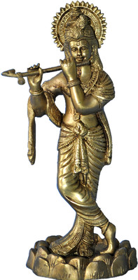 11% OFF on aakrati Lord Krishna Ware Statue Decorative Showpiece - 29 cm(Brass, Gold) 11% OFF on aakrati Lord Krishna Ware Statue Decorative Showpiece - 29 cm(Brass, Gold)