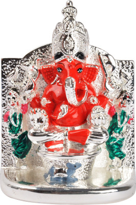 

Riya's Signature Decorative Showpiece - 5 cm(Alloy, Silver, Orange)