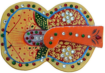 

Chitra Handicraft Marble Tilk Chopra Decorative Showpiece - 2 cm(Stoneware, Multicolor)