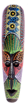 

Art Godaam Coloured figure mask Decorative Showpiece - 50 cm(Wooden, Multicolor)