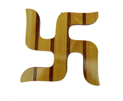 

Handicraft SWASTIK Decorative Showpiece - 21 cm(Wooden, Yellow)