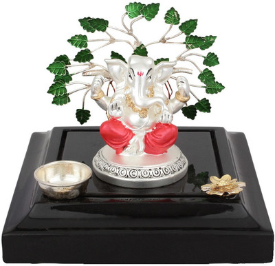

Jewel99 Ganesh & Laxmi Decorative Showpiece - 10.9 cm(Silver, Silver)