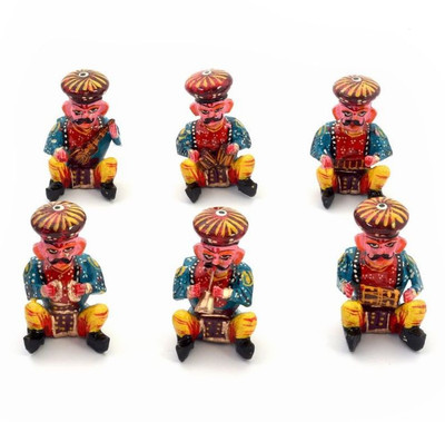 

Indian Culture Handicraft ICHBM2.5" Decorative Showpiece - 6 cm(Wooden, Multicolor)