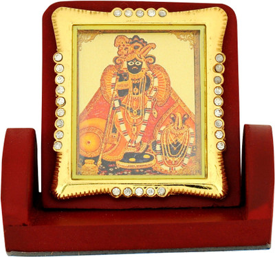 

Leganza Banke Bihari Dashboard Decorative Showpiece - 7 cm(Wooden, Multicolor)