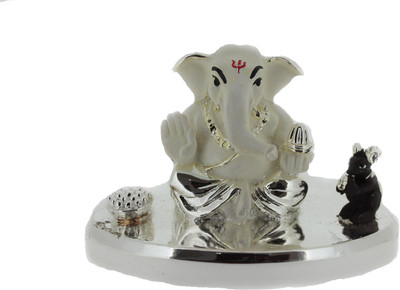 11% OFF on Tofa Wax Ganesha Idol Decorative Showpiece - 8 cm(Silver Plated, White) 11% OFF on Tofa Wax Ganesha Idol Decorative Showpiece - 8 cm(Silver Plated, White)