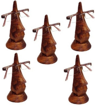 

Onlineshoppee Spectacle Holder pack of 5 Decorative Showpiece - 16.51 cm(Wooden, Brown)