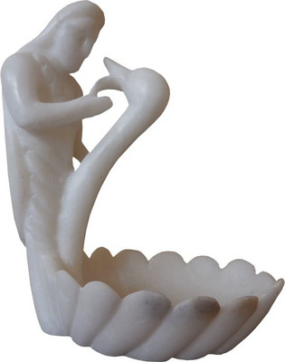 

Shopile Premium Makrana White Marble Hand Crafted Decorative Decorative Showpiece - 24 cm(Stoneware, White)