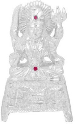 

DivyaMantra Goddess Laxmi Idol Decorative Showpiece - 14 cm(Aluminium, White)