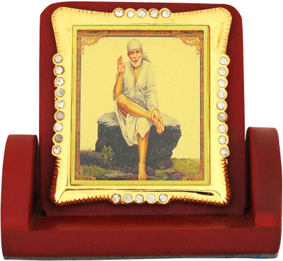 

Leganza Sai Baba Dashboard Decorative Showpiece - 7 cm(Wooden, Multicolor)