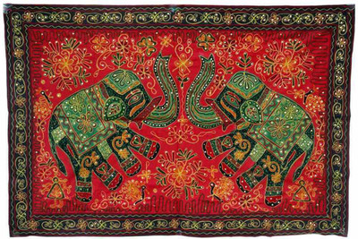 

Shree Sai Handicraft Home Decorative Handcrafted Elephant Wall Hanging Decorative Showpiece - 5 cm(Cotton, Brown)