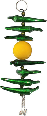 

Bhavikaa Nimbu Mirch Decorative Showpiece - 20 cm(Aluminium, Multicolor)