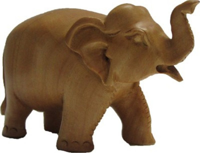

Ruchi World Saluting Corporate Elephant Decorative Showpiece - 5.08 cm(Wooden, Brown)