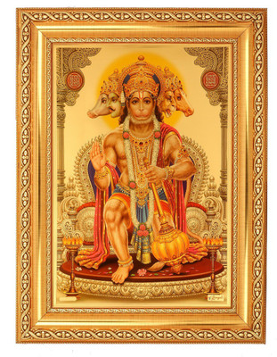 

BM Traders Panchmukhi Hanuman Decorative Showpiece - 40.64 cm(Wooden, Plastic, Gold)