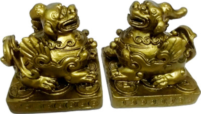 

Starstell Pi Yao- Protect Against Specific Negative Powers Decorative Showpiece - 5 cm(Polyresin, Gold)