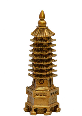 

Vastu Art Vastu / Feng Shui / Education Tower For Academic Success For Child's Study Table Decorative Showpiece - 15 cm(Polyresin, Gold)