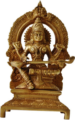 7% OFF on aakrati Goddess Saraswti Temple Statue Made Decorative Showpiece - 18 cm(Plastic, Yellow)