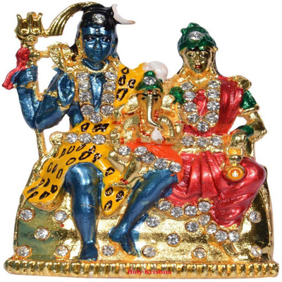 

Aastha Decorative Showpiece - 7.5 cm(Gold Plated, Multicolor)