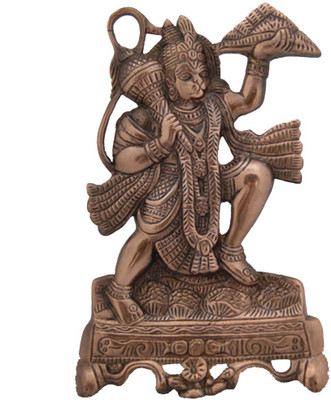 

DivyaMantra Hanuman Wall Decorative antique Copper Finish Decorative Showpiece - 10 cm(Aluminium, Copper)
