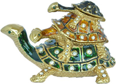 

Kriti Creations Three Generation Tortoise Decorative Showpiece - 9 cm(Cast Iron, Multicolor)
