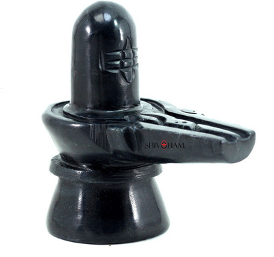 

SHIVOHAM Shivling. Decorative Showpiece - 9.5 cm(Stoneware, Black)