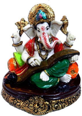 

Anant Lekha Munim Ganpati Ganesha Idol Decorative Showpiece - 11 cm(Polyresin, Multicolor)
