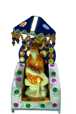 

Swarnim Jewellers Sai Baba Decorative Showpiece - 19 cm(Polyresin, Multicolor)