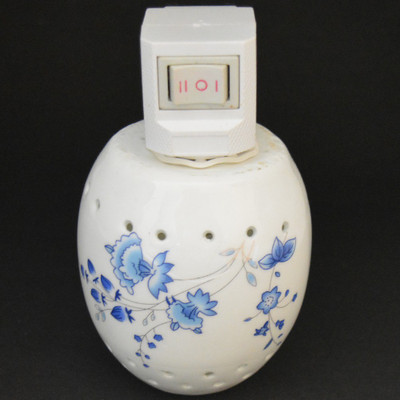 Reiki Crystal Products Electric Incense Burner Night Light for Bed Lamp Home Décor Showpiece - 10 cm(Polyresin, White) available at flipkart for Rs.425
