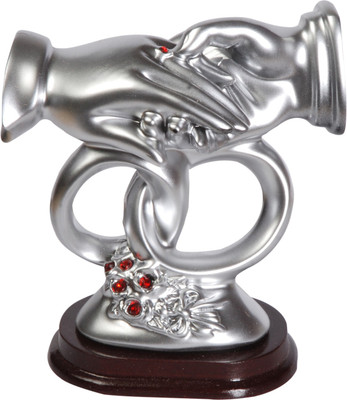 

Oyedeal Holding Hands Happy Married Life Decorative Showpiece - 9 cm(Polyresin, Silver)